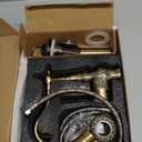 Brass Ceramic Handle Bathroom Sink Mixer Faucet Antique Swivel Bathroom Kitchen Hot and Cold Faucet (Antique BrassC Short)