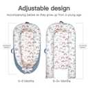 Infant Support Cushion-Breathable and Soft Organic 100% Cotton, Portable Tummy Time Mat with Removable Support Cushionr Cover, Floor Baby Support Cushion for Newborn - Animal