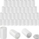 JOVITEC 100 Pieces Plastic Film Canister Holder 35 mm Empty Camera Reel Containers Storage Containers Case with Lids for Small Accessories Fish Hook Film Beads, (White)