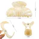 2 x Medium Claw Clips for Women Girls - Hair Clips for Thin or Thick Hair, Non-slip Jaw with Strong Hold for Hair Stylish Hair Accessories 3Pcs