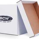 BCW Vinyl Record Storage Boxes – 3 Pack | Holds 65 LPs Each | Stackable Vinyl Record Storage Box with Reinforced Bottom & Handles | Archival Record Organizer for 12-Inch Albums, DJs & Collectors