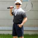 uideazone Boys Polo Shirts Dry Fit Performance Golf Short Sleeve Casual School Uniform Size 5-14 (Black)