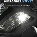 Black Headliner Fabric Ultra-Fine Velvet - 96" L × 60" W Auto Head Liners, Fabric Tube Packaging with Foam Backing for Cars, Trucks, SUVs, RVs, Boats - Home Repair/DIY Headliner Material