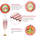 Wind Chimes with Cardinal Wind Spinner, Mom Gifts for Christmas Grandma Mom Women Birthday Retirement Teacher, 31" Windchimes Outdoor Decor Hanging Mobile for Garden Porch Patio Backyard