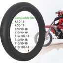 2-Pcs 4.10/4.50-18 Inner Tube 110/100-18, 110/90-18, 110/80-18, 120/90-18, 120/80-18, 100/100-18 14 Inch Replacement Tire Straight Valve Stem