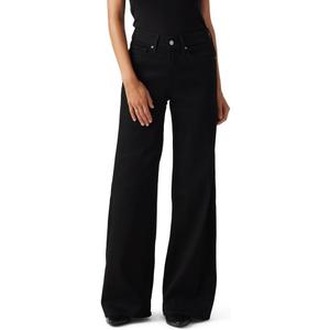 318 Shaping Wide Leg Levi Jeans, 22W M, Soft Black