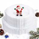 102PCS White and Silver Plastic Plates - Heavyweight Silver Plate - Wedding Plate with Silver Rim - Fancy Dinner & Dessert Plates for 51 Guests Weddings & Parties & Christmas