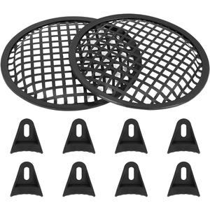 X AUTOHAUX 2pcs 6.5" Black Car Audio Speaker Cover Metal Mesh Subwoofer Grill Horn Guard