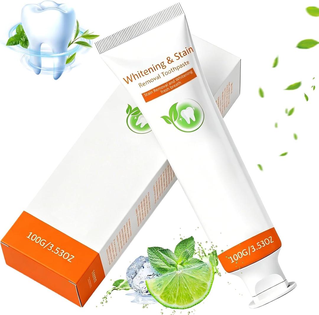 4 x 3.5 Fl Oz White Toothpaste for Teeth Whitening,Teeth Whitening Kit,Tooth Stain Removal Colour Corrector