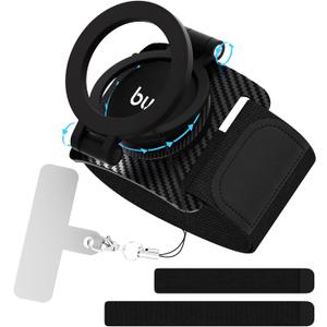 Armband for Phone for Running Armband Phone Holder 360 Rotatable Cell Phone Armband for iPhone17 16 Pro 15 14 13 12 11 Pro Max/Plus/XR/XS,Galaxy Magnetic Adjustable Sports Phone Holder