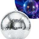 Pyle 16-Inch Disco Ball Hanging Mirror Ball | Disco party decorations for birthdays, weddings, clubs, dance parties, and covered outdoor events | Disco party decorations for birthdays, weddings, clubs, dance parties, and covered outdoor events