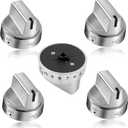 Upgraded WB03X24818 Gas Stove Knob -Compatible with GE Burner Accessories - Replace 4363588, AP5989029, PS11729081, EAP11729081-5 Pcs