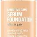 Neutrogena Healthy Skin Sensitive Skin Serum Foundation with Pro-Vitamin B5, Color Correcting & Pore Minimizing Liquid Foundation & Face Serum, Buildable Coverage, Light/Medium 01, 1 oz