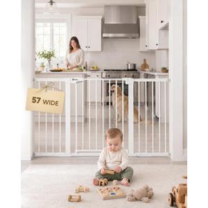 Sekey Baby Gate for Stairs, 30-57" Extra Wide No Drilling Dog Gate