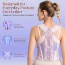 NLNYCT Posture Corrector for Women 2-in-1 Back Brace with Shoulder Support, Adjustable Full Back Straightener for Hunchback, Scoliosis & Spine Alignment, Upper & Lower Back Pain Relief Small/Medium (M)