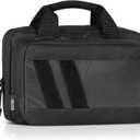 Savior Equipment Specialist Series Tactical Double Scoped Handgun Firearm Case Pistol Bag For Outdoor Hunting Shooting Range, Lockable Compartment (Obsidian Black, 13" x 9" Double Pistol Case)