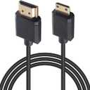 Duttek Ultra-Thin Mini HDMI to HDMI Cable 3FT/1M, HDMI to Mini HDMI Cable Support 4K Ultra HD, 1080p, 3D,for Projector, Monitor, Camcorder(Mini HDMI 2.0)
