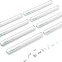 VIVOSUN T5 Grow Lights for Indoor Plants, 5000K Full Spectrum 48W(8 X 6W), 1FT LED Plant Light Strip for Seed Starting, Greenhouse, Hydroponics, SGS Compatible, Linkable, 8-Pack (White)