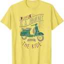 Life is A Journey Enjoy The Ride Moped Vintage Retro Scooter T-Shirt, Large