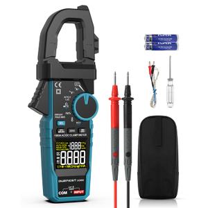 Clamp Meter DURFICST Digital Inrush Clamp Multimeter AC/DC 1000A 6000 Counts Amp Voltage Tester with VFD, LOZ Mode,Measures AC/DC Current Voltage NCV Temperature Resistance Capacitance Frequency (1000A Color Screen)