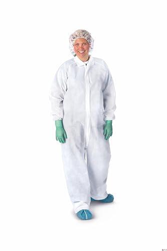 Medline NONCV120XXXL Spunbound Coverall, Heavyweight Polypropylene, 3X-Large, White (Pack of 25)