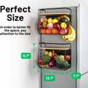 2 Set Magnetic Shelf for Refrigerator with Wood Lid, Fruit Potato & Onion Storage Bins, Pantry Organizers & Storage, Large Container Magnetic Spice Rack for Refrigerator, Kitchen Counter, Cabinet