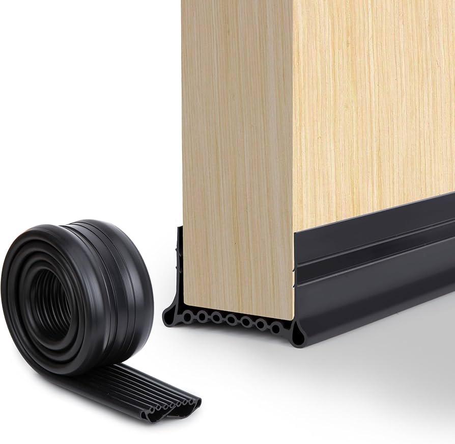 Under Door Draft Stopper - Strong Adhesive Seal Blocker, Soundproof Sweep, Weather Stripping, Noise Insulator for Bottom of Door
