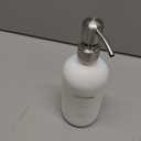 Prus Waso White Soap Dispenser Bathroom Set, Hand and Lotion Dispenser with Pump, Perfect for Bathroom Essentials for New Home. (Silver & White)
