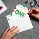 4x6 1st Birthday Invitations (20 Cards + 20 Envelopes) – Book-Themed Toddler Party Invites.(073)