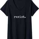 Womens Resist | political protest V-Neck T-Shirt