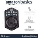 Amazon Basics Electronic Keypad Deadbolt Door Lock with Touch-Control Keyless Entry, Keyed Entry Option, Traditional, Oil Bronze, 1-Pack