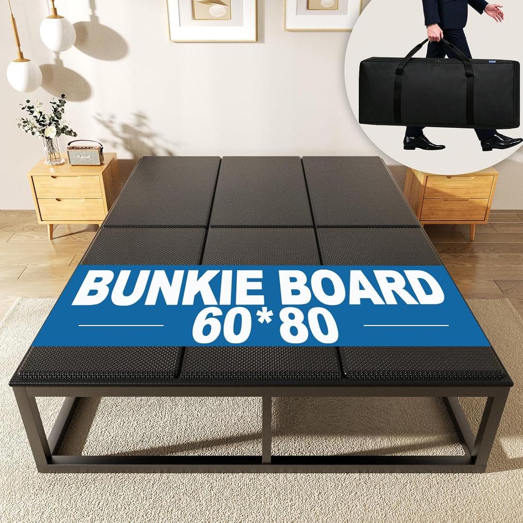 Bunkie Board Queen Size,Anti-Sag Mattress Support Board Frame 60''x80''