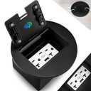 Kanayu 1 Pcs Recessed Floor Outlet with Quick Charge 4.8A USB A+C, 20A Duplex TR Receptacle, Adjustable Waterproof Steel Box, 3.2"x4" 1-Gang, Electrical Outlet Kit for Home Renovation, ETL Listed