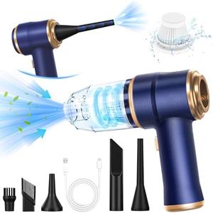BELIBUY Handheld Car Vacuum Cleaner, Portable Cordless Mini Vacuums with Multi-Nozzles, High Power Dry Hand held Vacuum for Car, Computer, Sofa, Office, Pet, Home