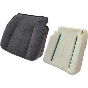 NLQR Cloth Front Driver Side Bottom Replacement Seat Cover & Seat Foam Cushion Compatible with Dodge Ram 1500 2500 3500 4500 5500 SLT Laramie ST Custom Base 2002 2003 2004 2005 Dark Gray