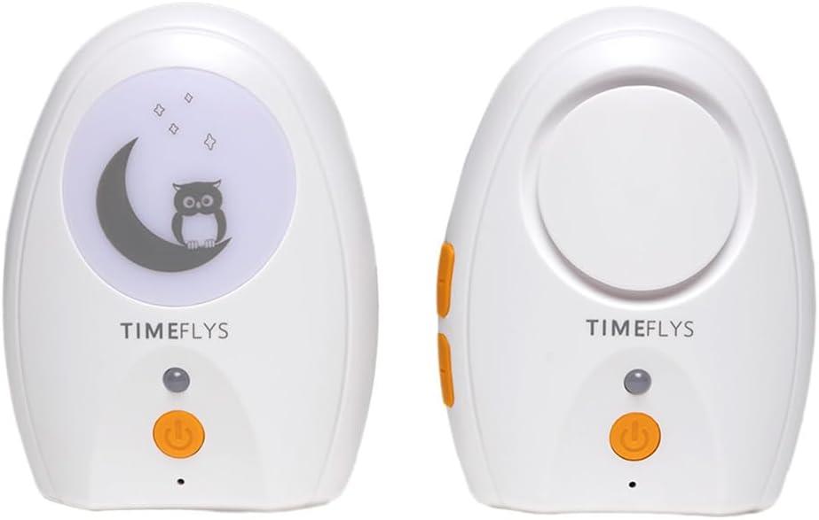 TimeFlys Audio Baby Monitor Upgrade Version Paladin, Portable, Rechargeable, Extra Long Range up to 2000 ft, Night Light, Crystal Sound, Camping