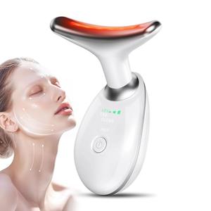 Neck Facial Massager, Light Face Neck Massager for Skin Care, Multifunctional Facial Skincare Tools with Vibration, at Home, 5 Boxes