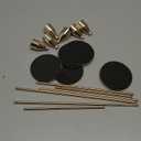 Gold Taper Candle Holder Set of 6, Brass Gold Tall Candlestick Holders, Metal Vintage Candle Stickers Long Holder Set, Pillar Decorative Candle Holder Fits 3/4 Inch Candle