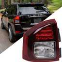 Huray Left Tail Light Fit for Jeep Compass 2014-2017 Taillight Driver Side LH Tail lamp Brake Lamp Assembly Replacement Accessory