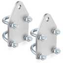 Otoolling 2 Pack Steering Stabilizer Bracket Universal Flat Steering Damper Relocation Kit for 1.5" Straight Tie Rod Tube Mount