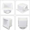 Highcraft TC100 Universal Inlet/Outlet Box Replacement White ABS