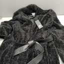 FRYE Women's Faux Fur WRAP TIE Belted Coat, Black