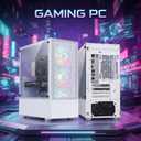 STGAubron Gaming PC Desktop,Core I7,RX 7600 8G,16G RAM,512G SSD | Gaming Computer Tower for Streaming,Video Editing,Home,School,I7 up to 3.9GHz,ARGB Fan,WiFi 6,BT 5.2,4K DP,HDMI,Win11 Home