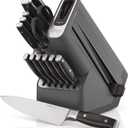 Ninja Knife Set, Knife Sharpener, Knife Block Set, Stainless Steel Knives, 14 Piece Set, Steak Knives, Chef Knives and More, Foodi NeverDull, Black, K32014