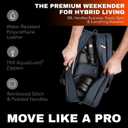 The FTL Pro Mens Travel Bag - 30L Premium Work to Gym Weekender Duffel with Garment Bag, Shoe Space & 18" Laptop Sleeve - Organized Athletic Business Carry On Hybrid, Fits Under Airplane Seat - Blue, Medium to Large