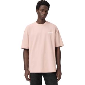 AllSaints Men's Underground Oversized Short Sleeve Crew Neck Shirt Sunbaked Pink XS