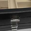 BOOVO Clear Lid Jewelry Box,3 Layers Jewelry Organizer Large Multi-Functional Jewelry Storage Box with 2 Drawers, Jewelry Display Case of Rings Earrings Necklace Bracelets for Women Girls (Black)