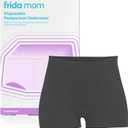 Frida Mom Postpartum Underwear, Disposable Boyshort Panties, Seamless, Stretch Support, New Mom Essentials, Size Regular (28in-42in) Black