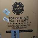 Regalo Safety 24"-40.5" Extra Wide Baby Gate for Stairs & Hallways, Hardware Mounted 2-in-1 Stair Gate for Babies, Toddlers, & Pets, White