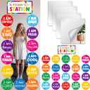 Eaasty 25 Pcs Rainbow Affirmation Station Classroom Mirrors Bulletin Board